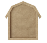 Boyanabilir Ahşap Ham Objeler -ÇİFTLİK EVİ PANO 27x30 cm