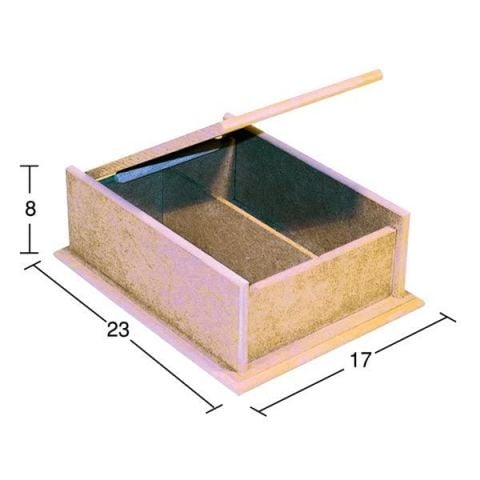 Boyanabilir Ahşap Ham Objeler -2 Lİ ÇAY KUTU