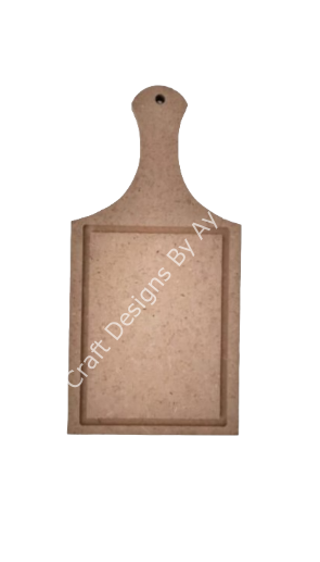 Boyanabilir Ahşap Ham Objeler -MİNİ ŞERİTLİ KÜREK 15 x 7,5 cm