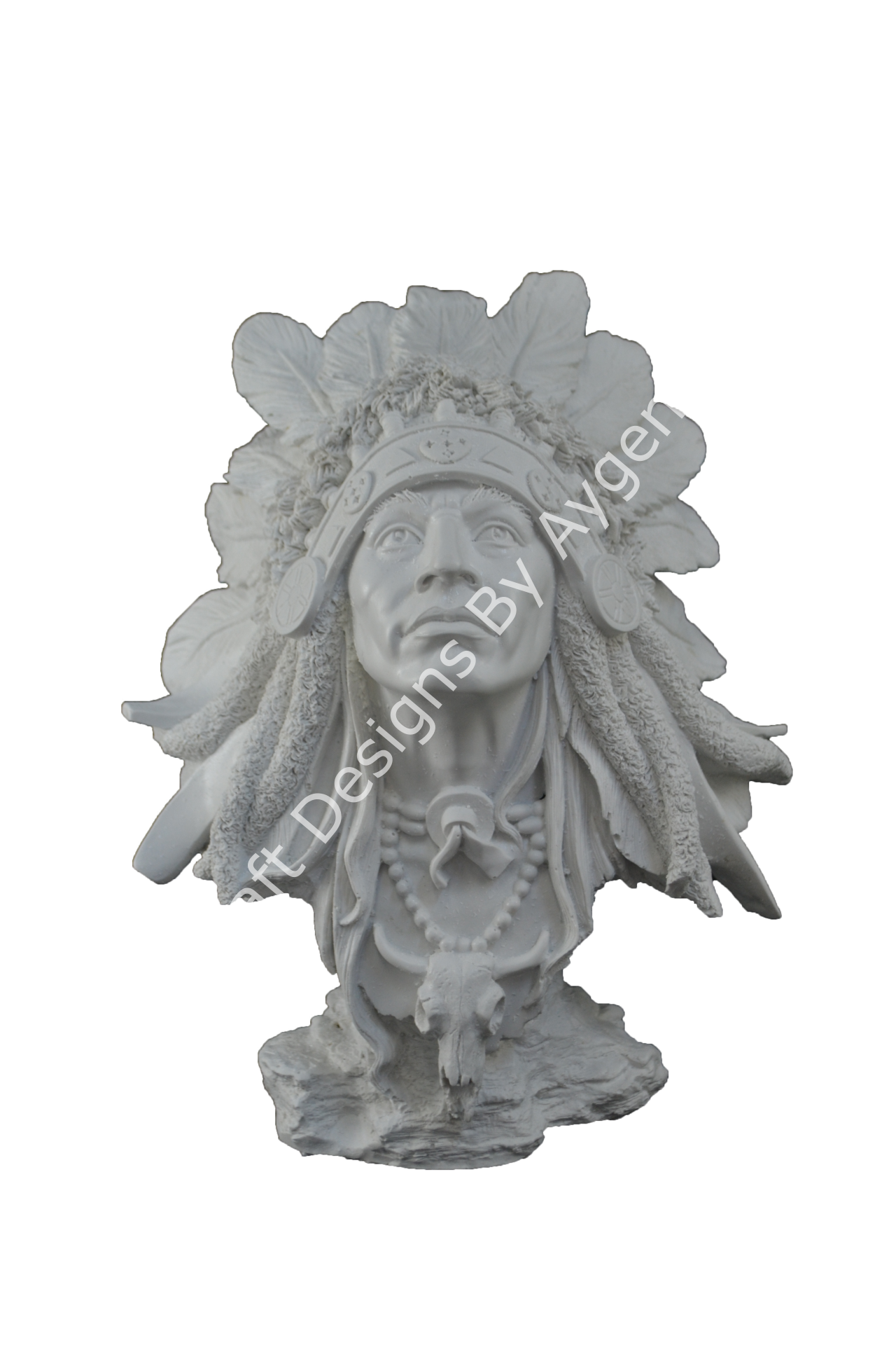 Boyanabilir Polyester Ham Objeler -KIZILDERİLİ ADAM BÜST 26X20 CM