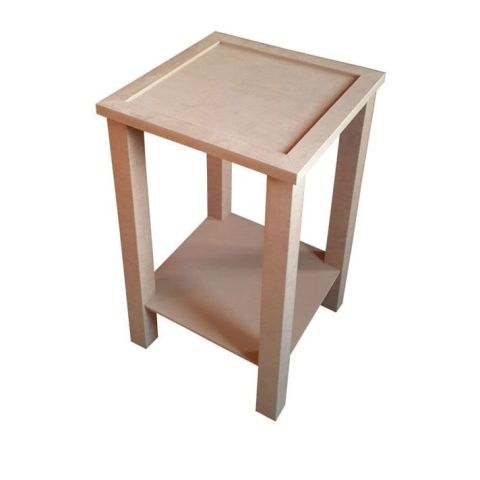 Boyanabilir Ahşap Ham Objeler -KARE UZUN SEHPA