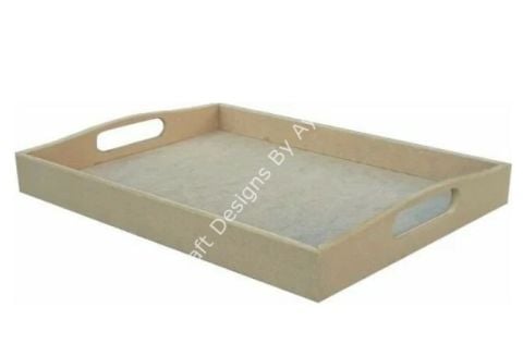 Boyanabilir Ahşap Ham Objeler - DÜZ TEPSİ KÜÇÜK