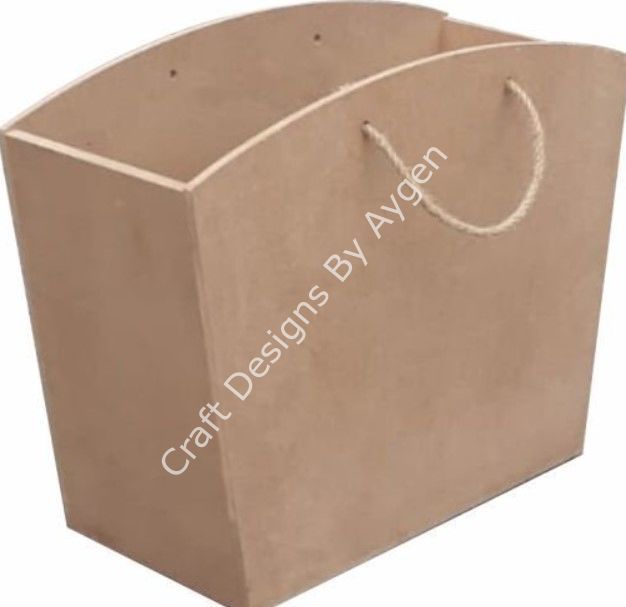 Boyanabilir Ahşap Ham Objeler -POŞETGAZETELİKBÜYÜK35X45X19