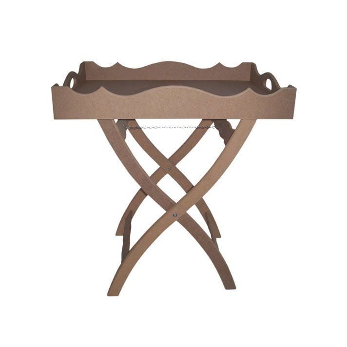 Boyanabilir Ahşap Ham Objeler -SİMİTÇİ SEHPASI