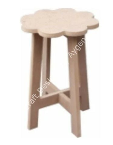 Boyanabilir Ahşap Ham Objeler -ÇİÇEK TABURE