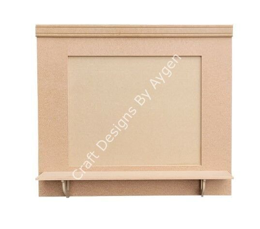 Boyanabilir Ahşap Ham Objeler -DEKORATİF RAFLI PANO 68x77