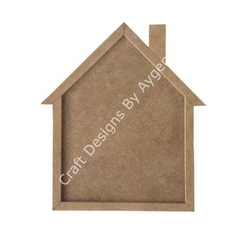 Boyanabilir Ahşap Ham Objeler -EV PANO 25x30 cm