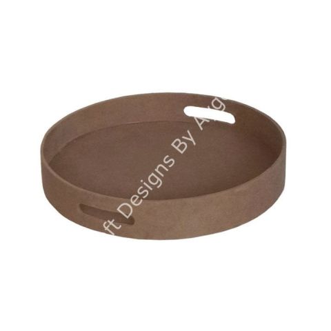 Boyanabilir Ahşap Ham Objeler -YUVARLAK TEPSİ KÜÇÜK 40 CM