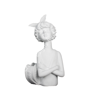 Boyanabilir Polyester Ham Objeler -ÇANTALI KIZ 32X17 CM