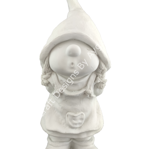 Boyanabilir Polyester Ham Objeler -KÜÇÜK KIZ CÜCE 44X18 CM