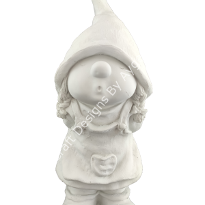 Boyanabilir Polyester Ham Objeler -KÜÇÜK KIZ CÜCE 44X18 CM