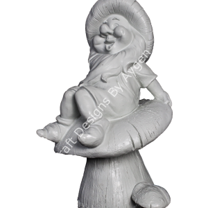 Boyanabilir Polyester Ham Objeler -MANTARA OTURAN CÜCE