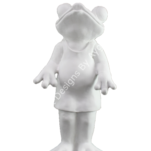 Boyanabilir Polyester Ham Objeler -ELLER HAVADA DİŞİ KURBAĞA 43X22 CM