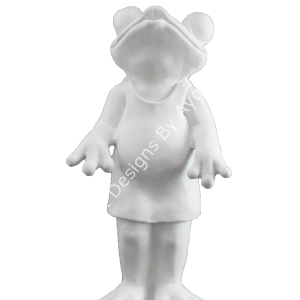 Boyanabilir Polyester Ham Objeler -ELLER HAVADA DİŞİ KURBAĞA 43X22 CM