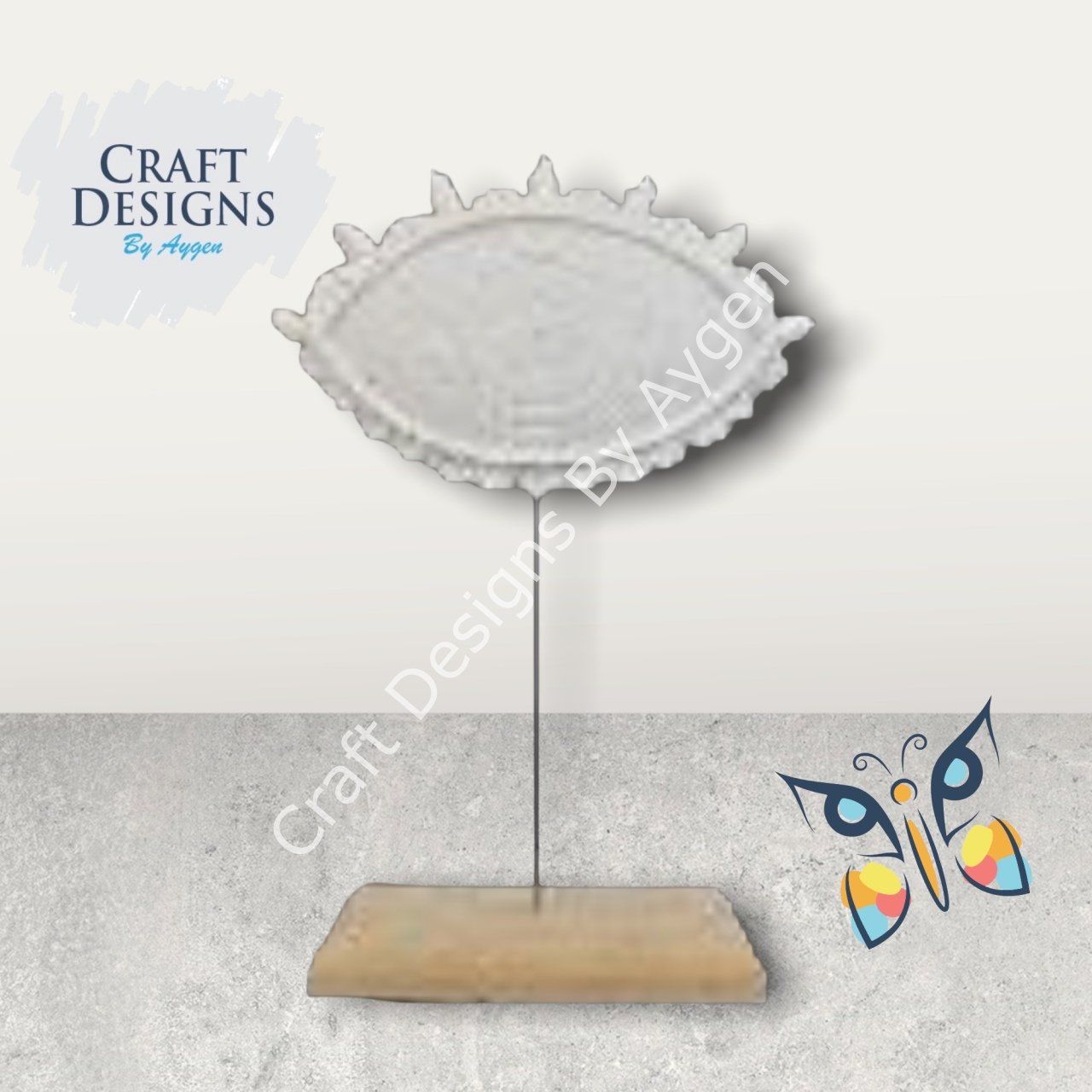 Boyanabilir Polyester Ham Objeler -TABLALI GÖZ 28X15 CM