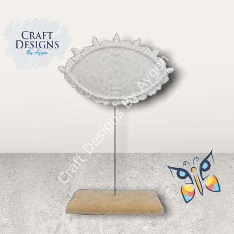 Boyanabilir Polyester Ham Objeler -TABLALI GÖZ 28X15 CM