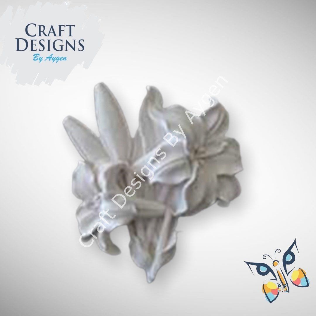 Boyanabilir Polyester Ham Objeler -LILYUM ÇIÇEK 26 X 24 CM