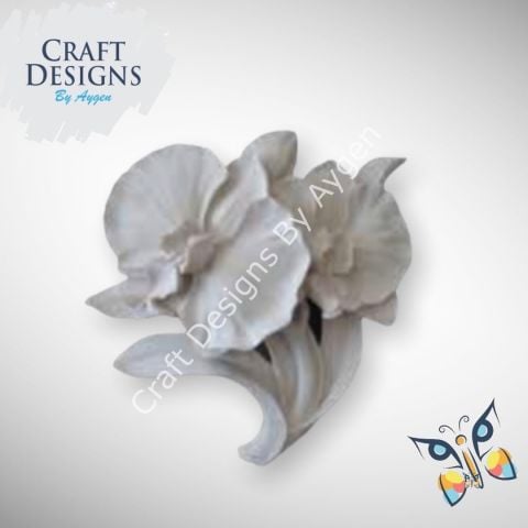Boyanabilir Polyester Ham Objeler -ORKIDE ÇIÇEK 26 X 24 CM