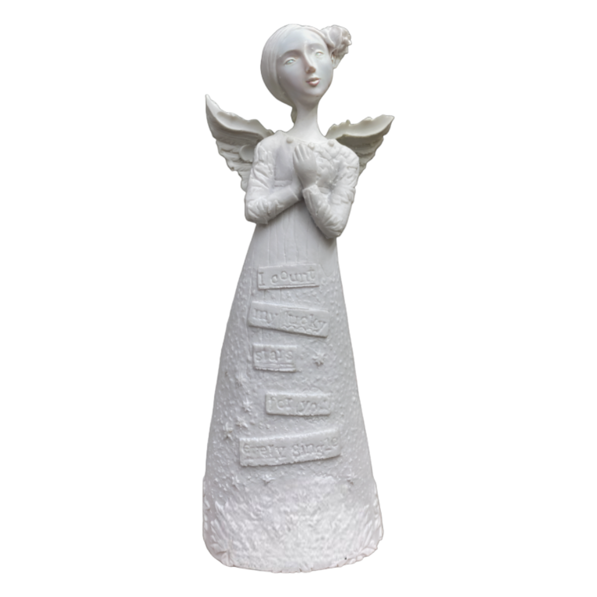 Boyanabilir Polyester Ham Objeler -ELBİSELİ MELEK ELLERİ GÖĞSÜNDE