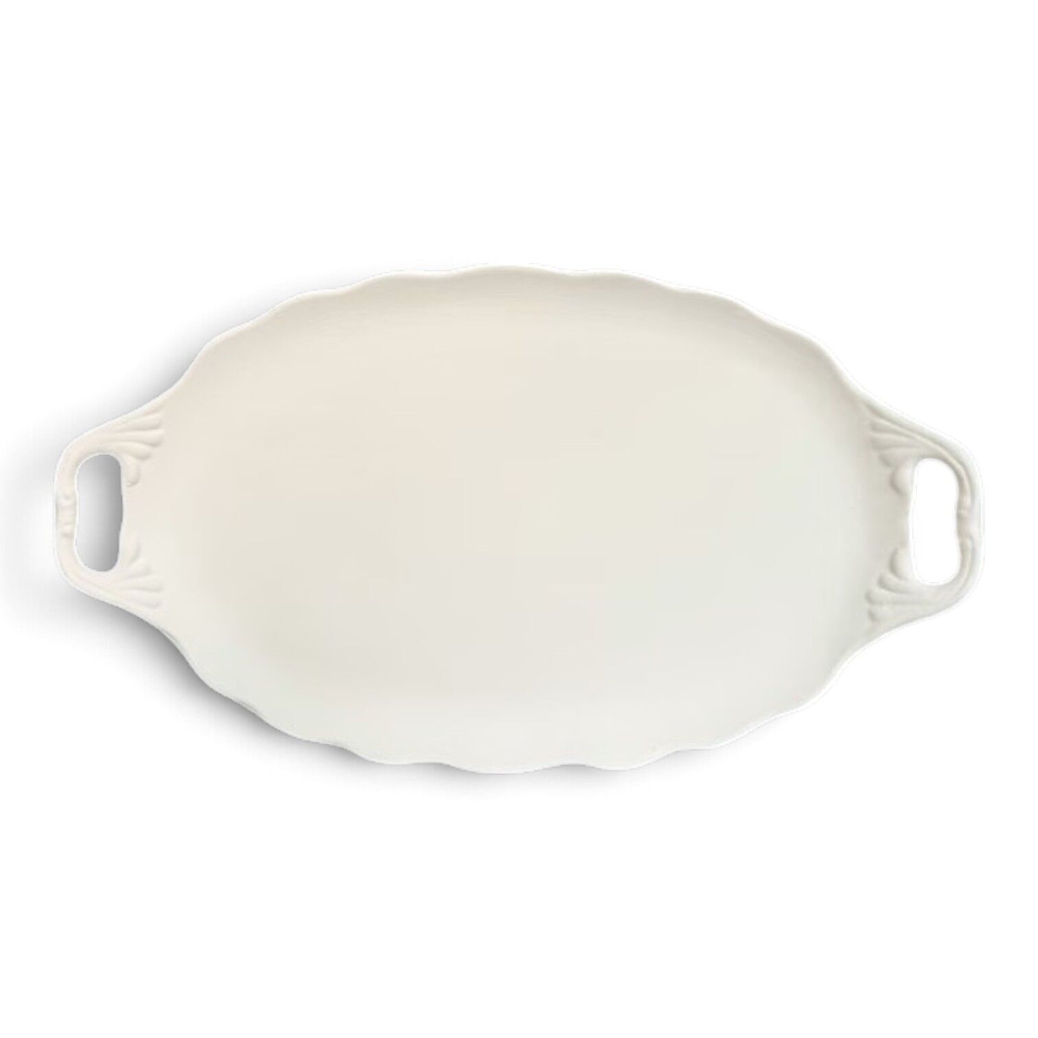 HAM ÇİNİ BİSKÜVİ - HAM ÇİNİ BİSKÜVİ - OVAL KULPLU TEPSİ 37X21 CM