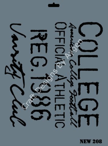 STENCIL NEW SERI X-LARGE 208