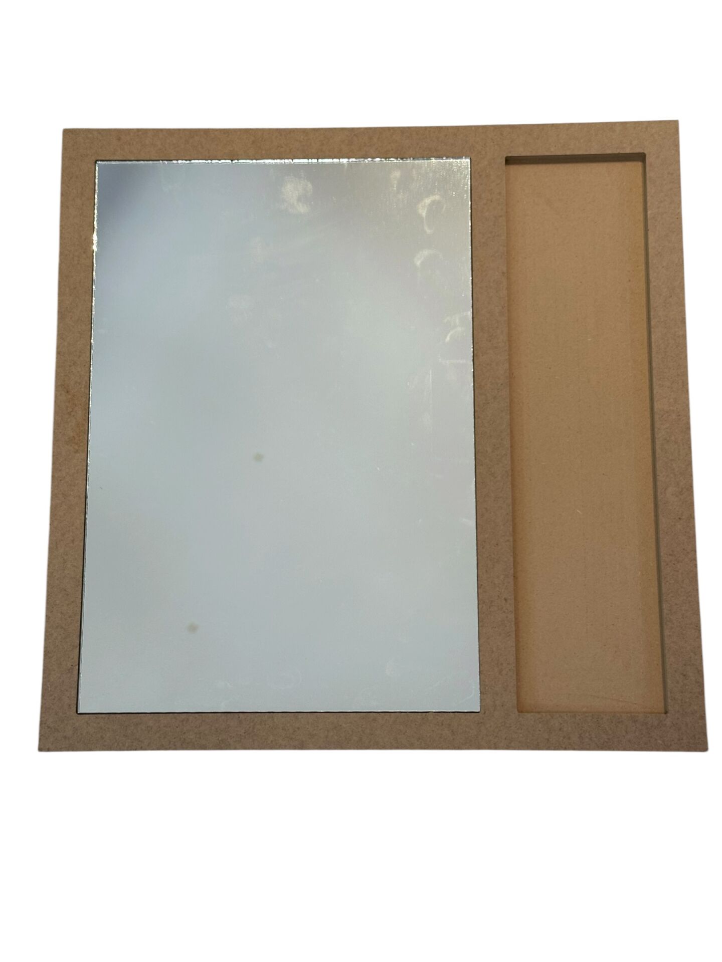 Boyanabilir Ahşap Ham Objeler - Boyanabilir Ahşap Ham Objeler -AYNA BÜYÜK 45x45 CM - 4 KAROLU  - AYNA DAHİL KARO HARİÇ