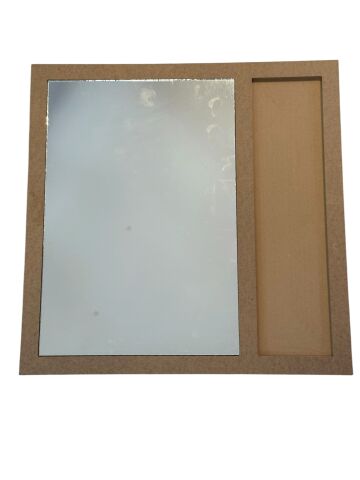 Boyanabilir Ahşap Ham Objeler - Boyanabilir Ahşap Ham Objeler -AYNA BÜYÜK 45x45 CM - 4 KAROLU  - AYNA DAHİL KARO HARİÇ