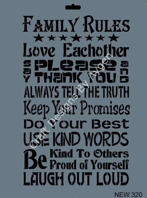 STENCIL NEW SERI X-LARGE 320