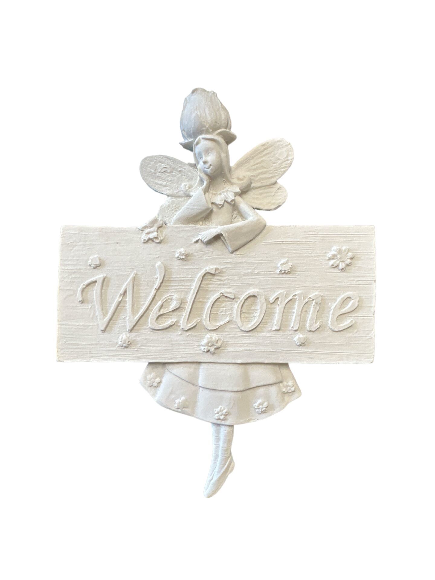 Boyanabilir Polyester Ham Objeler -KIZ WELCOME 17 X 13 CM