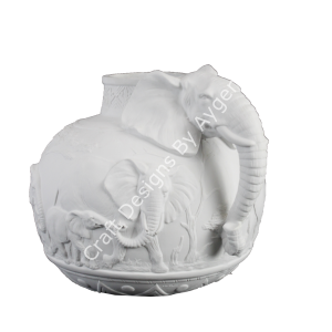 Boyanabilir Polyester Ham Objeler -FİLLİ VAZO 26X33 CM