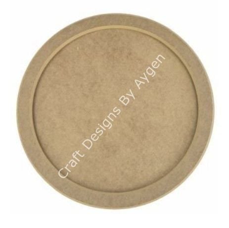 Boyanabilir Ahşap Ham Objeler - YUVARLAK TEPSİ KÜÇÜK