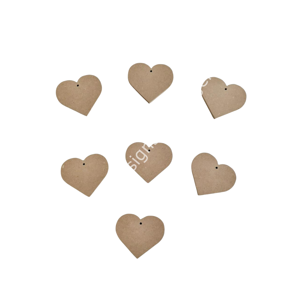 Boyanabilir Ahşap Ham Objeler -MİNİ KALP 8 cm