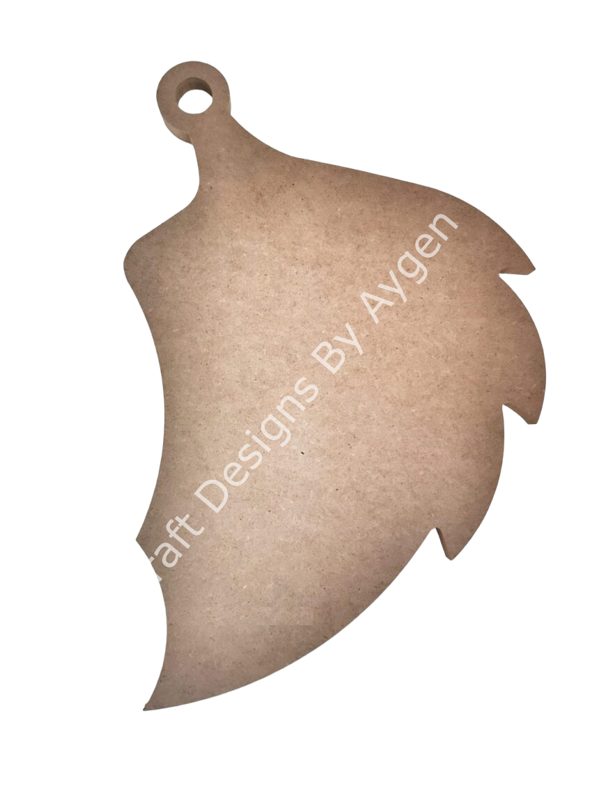 Boyanabilir Ahşap Ham Objeler -YAPRAK SUNUMLUK