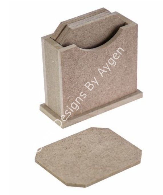 Boyanabilir Ahşap Ham Objeler - BARDAK ALTLIĞI DİK