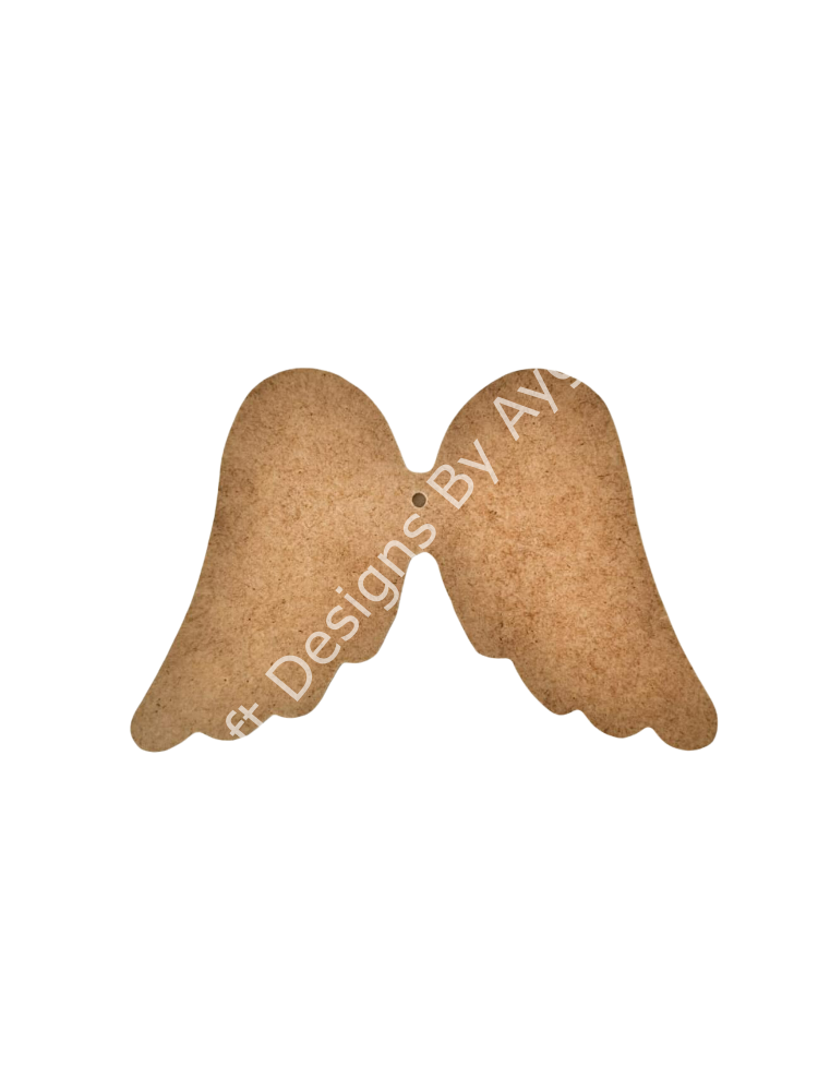 Boyanabilir Ahşap Ham Objeler -MELEK KANAT 15 x 10 cm