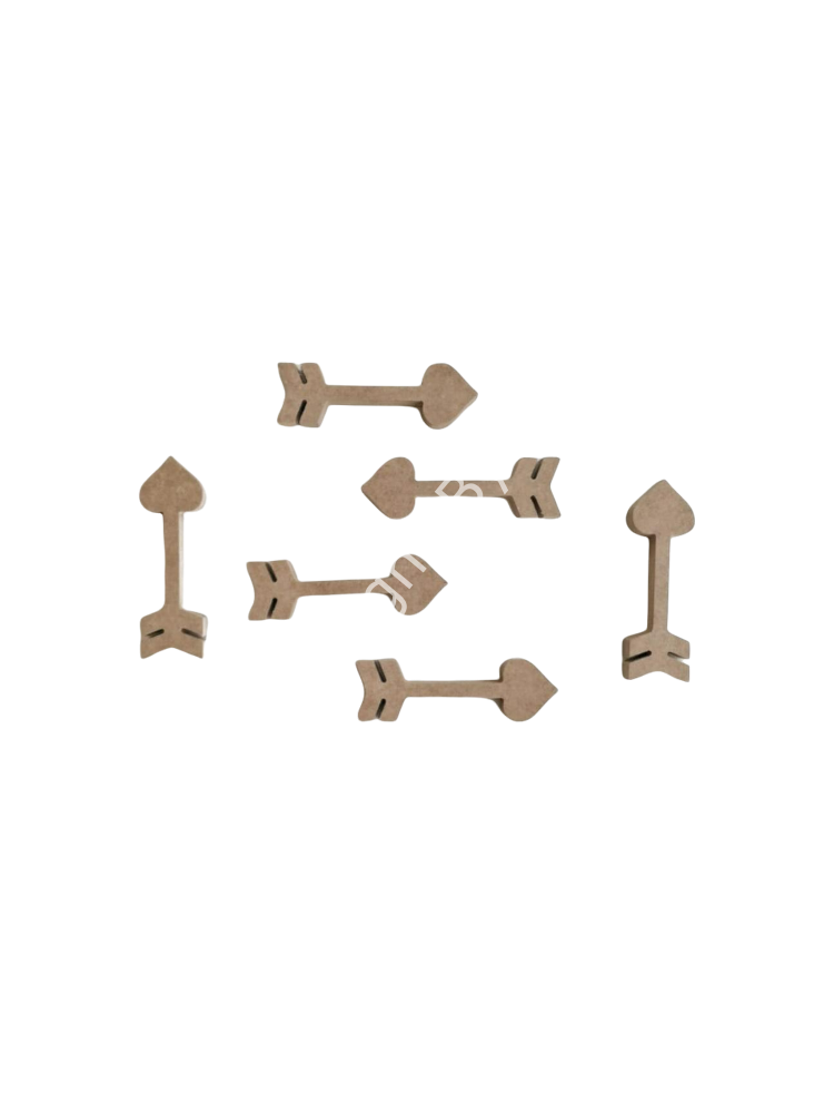Boyanabilir Ahşap Ham Objeler -KÜÇÜK KALPLİ OK 10 cm