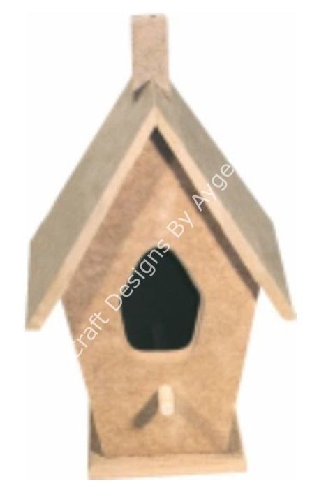 Boyanabilir Ahşap Ham Objeler - KUŞ EVİ KÜÇÜK