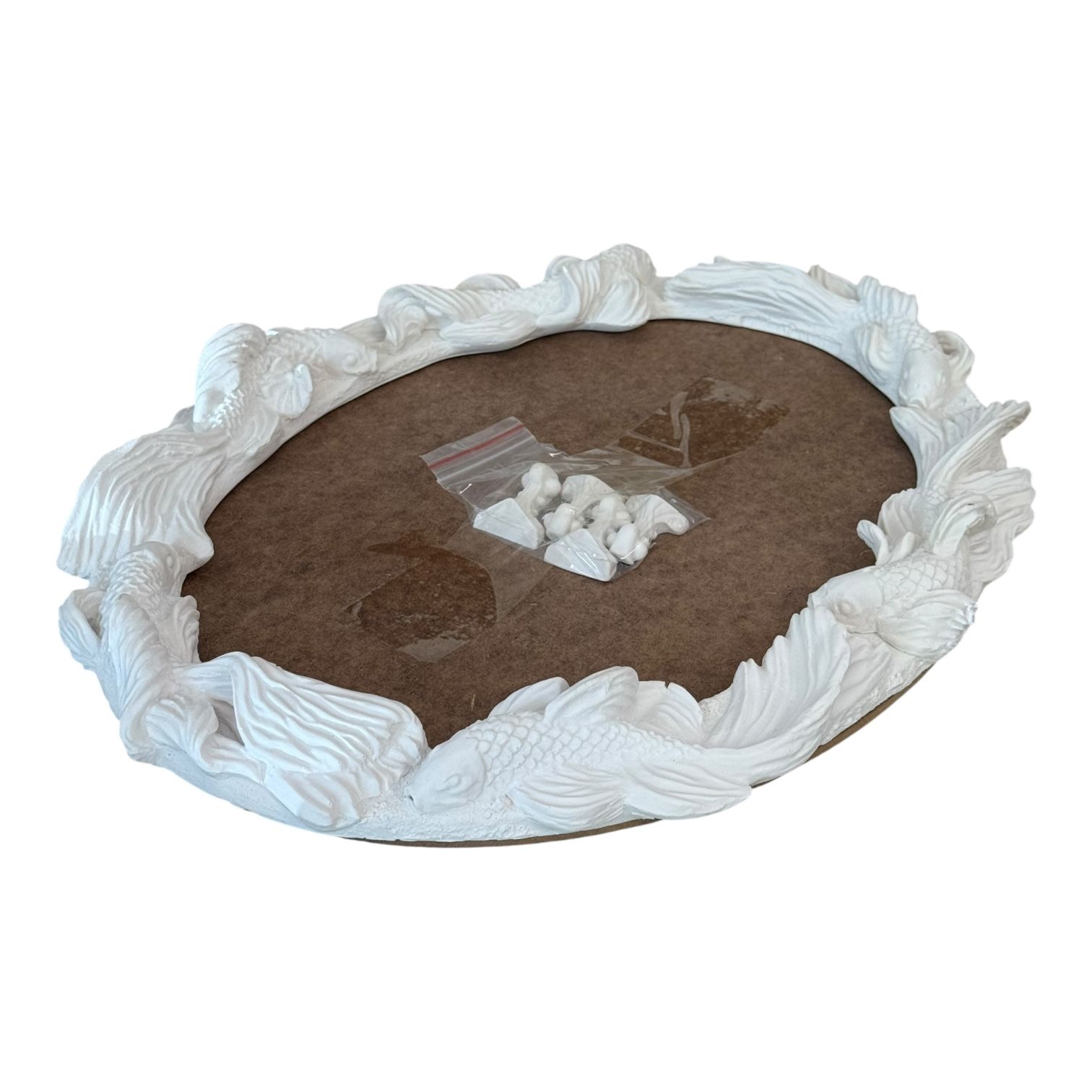 Boyanabilir Polyester Ham Objeler -BALIKLI TEPSİ