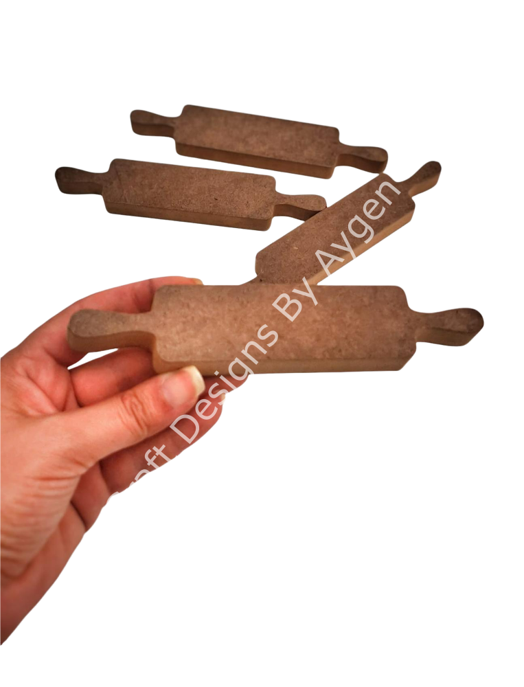 Boyanabilir Ahşap Ham Objeler -MİNİK MERDANE 18 cm