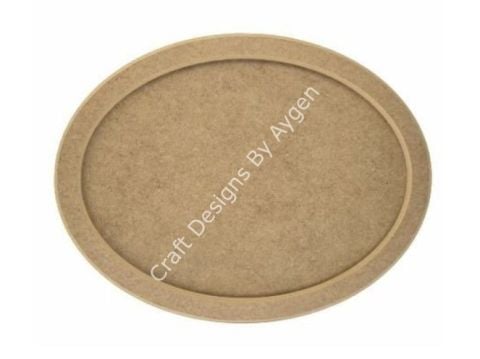 Boyanabilir Ahşap Ham Objeler - OVAL TEPSİ KÜÇÜK