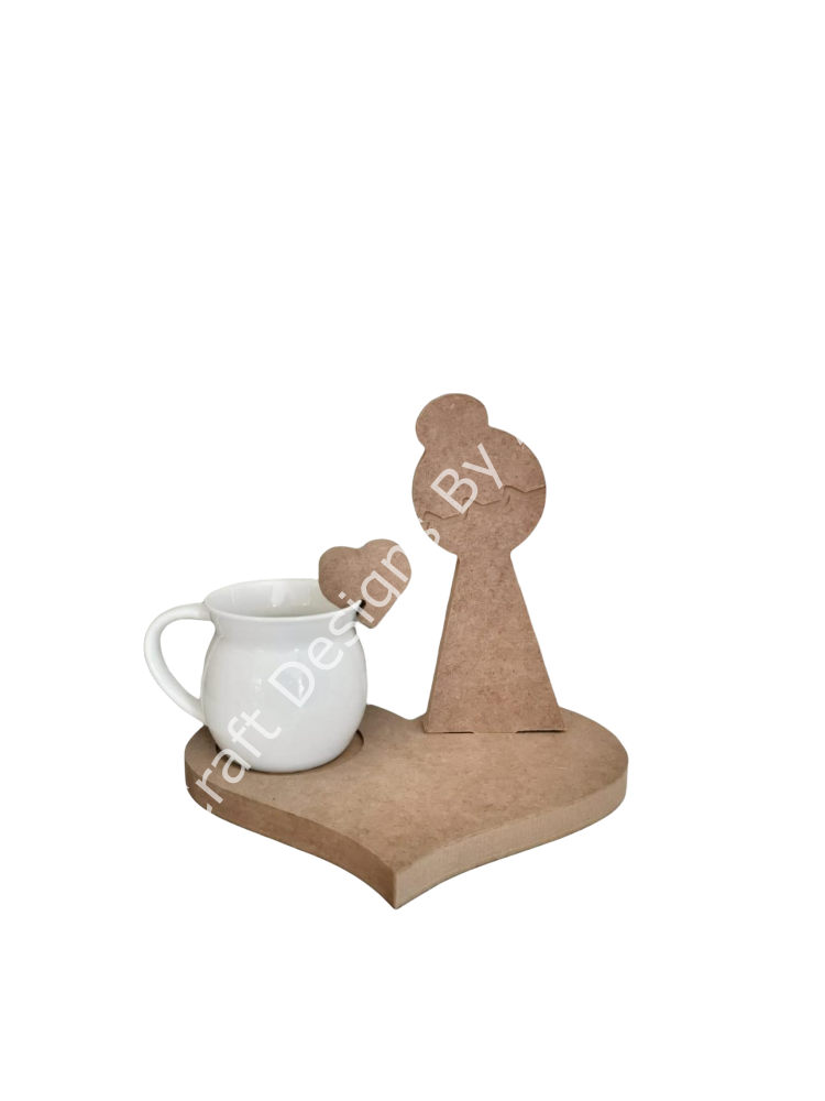 Boyanabilir Ahşap Ham Objeler -KADIN FİNCAN ALTLIĞI