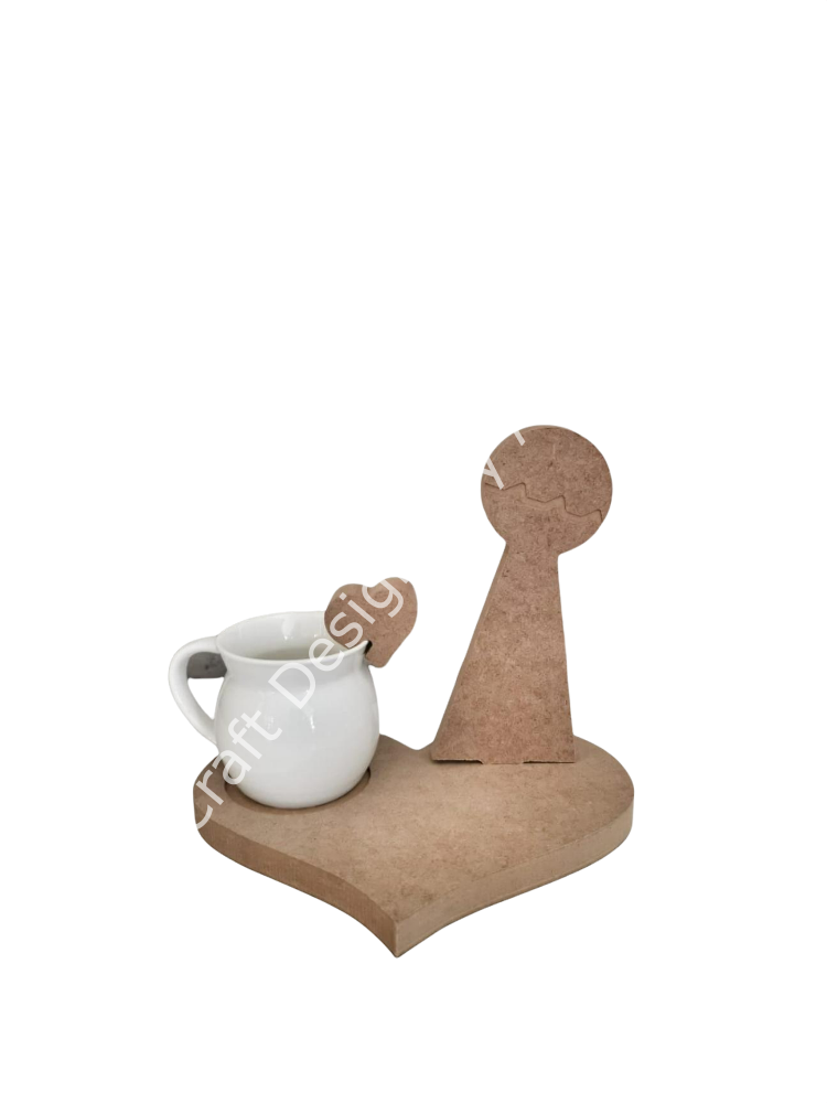 Boyanabilir Ahşap Ham Objeler -ERKEK FİNCAN ALTLIĞI