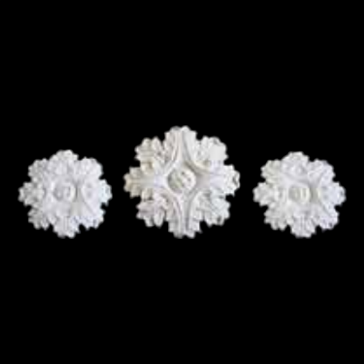 Boyanabilir Polyester Ham Objeler -ÇİÇEK TAKIM KABARTMA