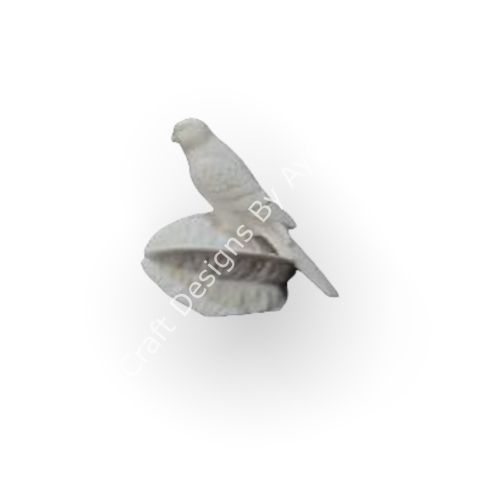 Boyanabilir Polyester Ham Objeler -MEYVE ÜSTÜNDE KUŞ 1 14X13 CM