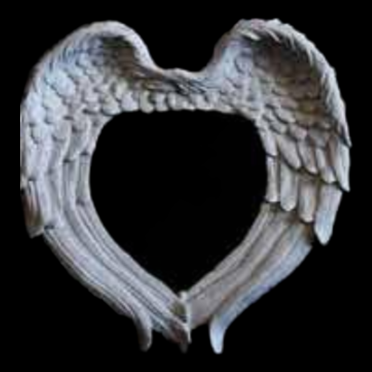 Boyanabilir Polyester Ham Objeler -MELEK KANATLI ÇERÇEVE 18X18 CM