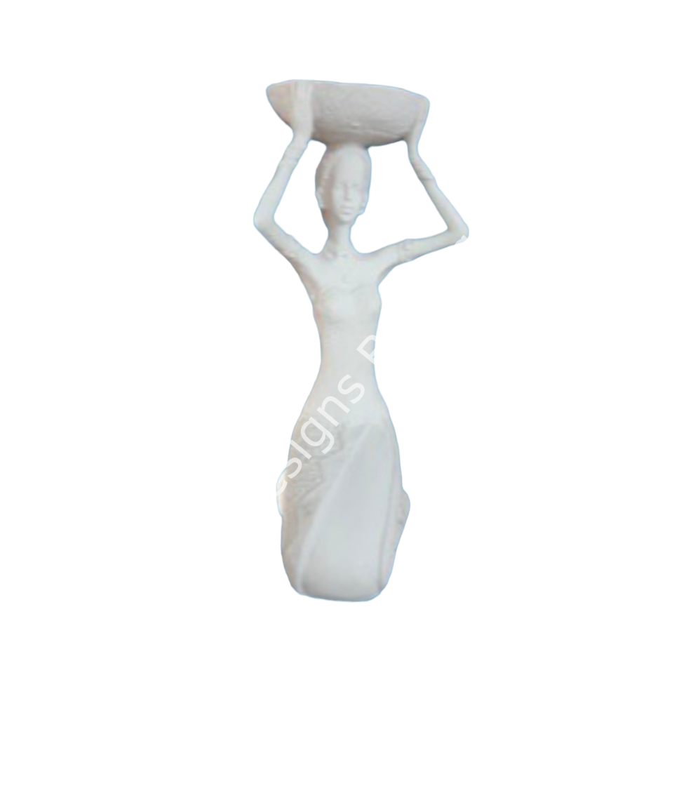 Boyanabilir Polyester Ham Objeler -TEPSİLİ ZENCİ KADIN  23X8