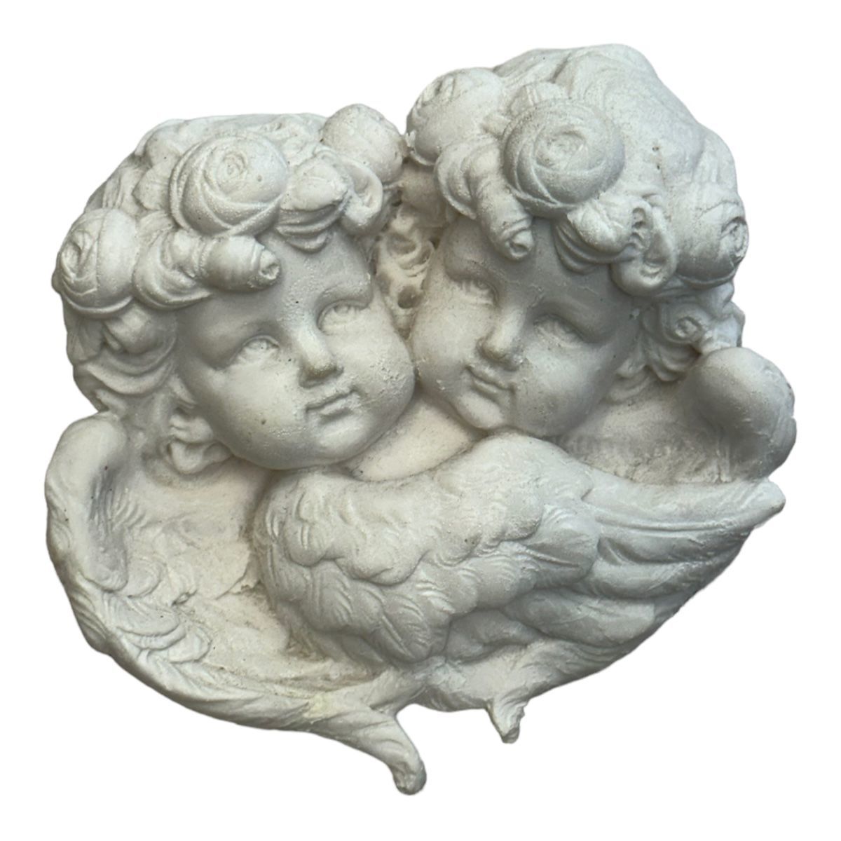 Boyanabilir Polyester Ham Objeler -İKİLİ MELEK 11X10,5 CM