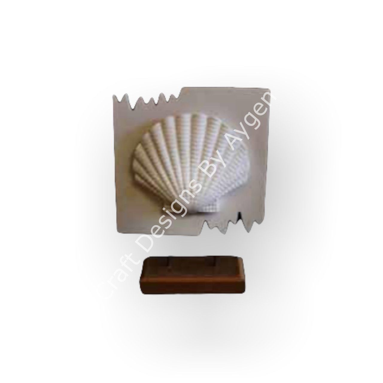 Boyanabilir Polyester Ham Objeler -KAİDELİ DENİZ KABUĞU 20X10 CM