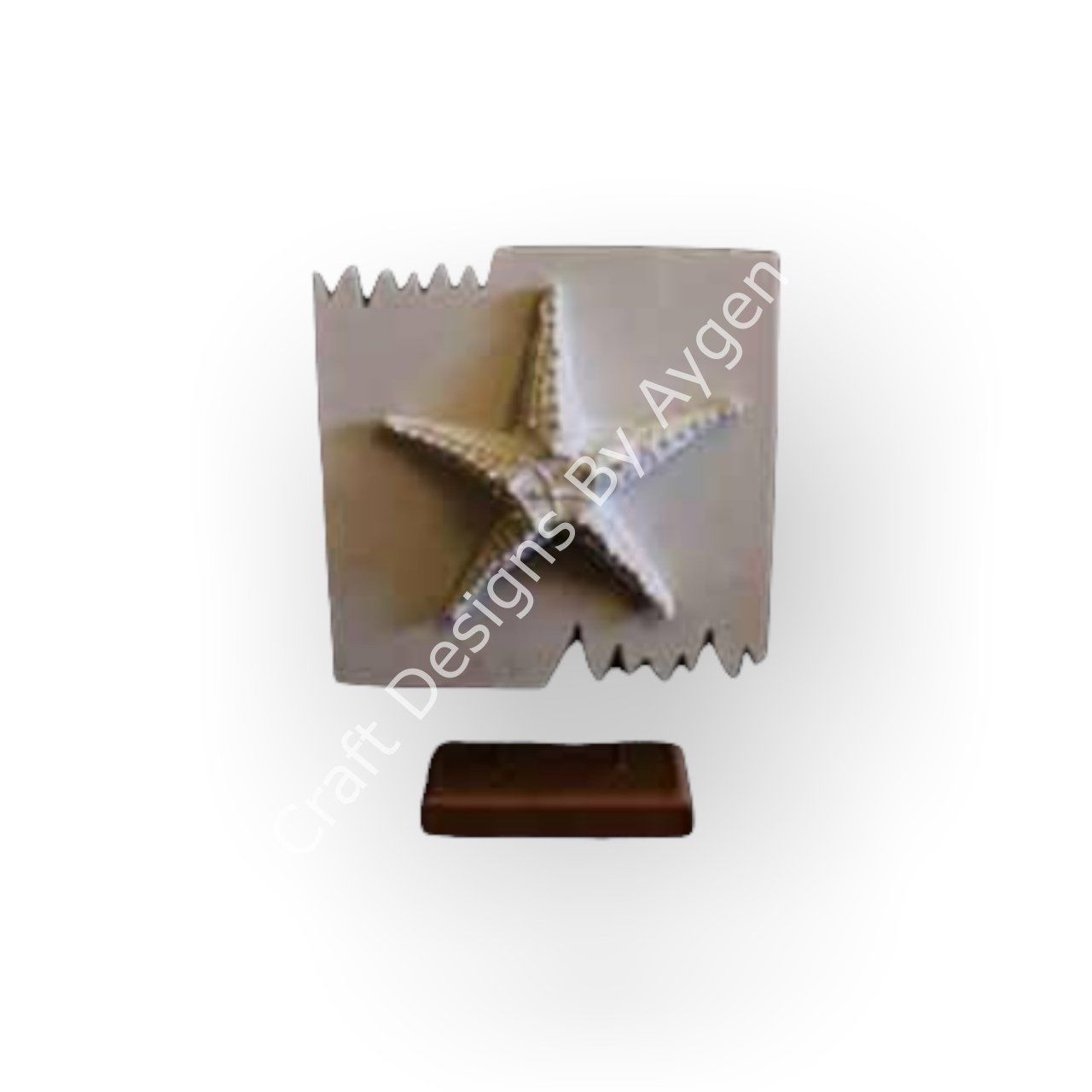 Boyanabilir Polyester Ham Objeler -KAİDELİ DENİZ YILDIZI 22X10 CM