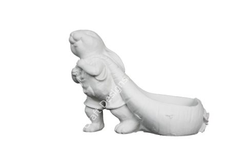 Boyanabilir Polyester Ham Objeler -ÇANTALI TAVŞAN